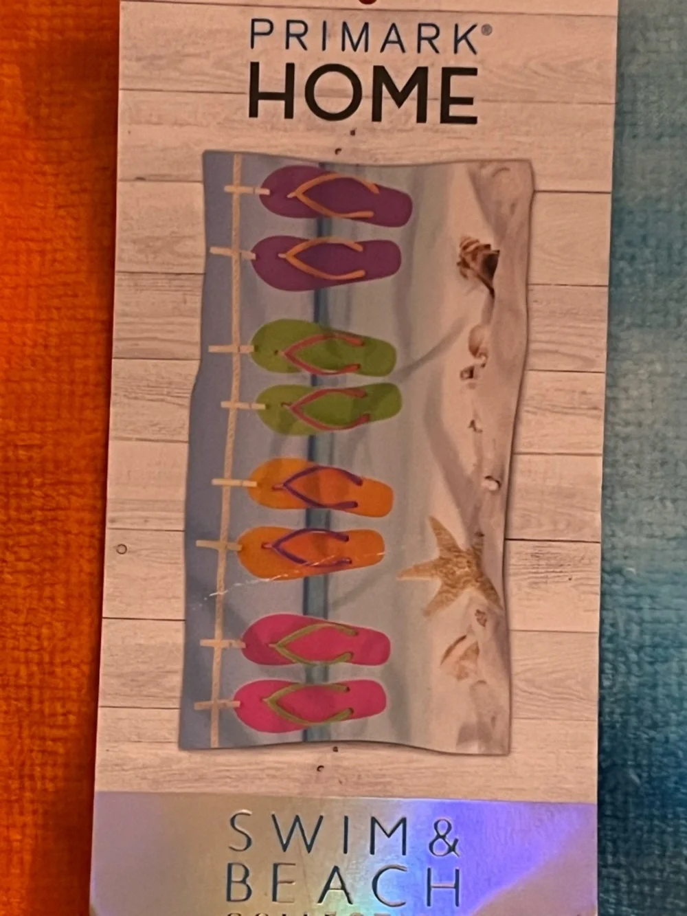 Colorful Flip Flops Beach Towel